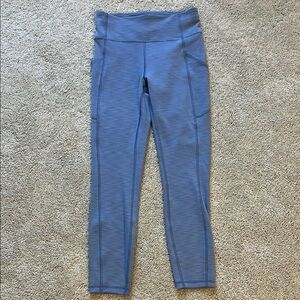 Lululemon Align High Rise Crop Leggings Blue Heathered Athleisure Size XS